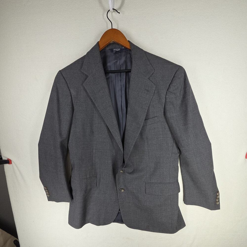 Vtg Polo Ralph Lauren Mens Blazer Coat Gray Business Casual Workwear y2k Attire - Picture 7 of 15